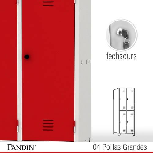 Roupeiro de Aço 4 portas GFD26CPC - FOTO 1