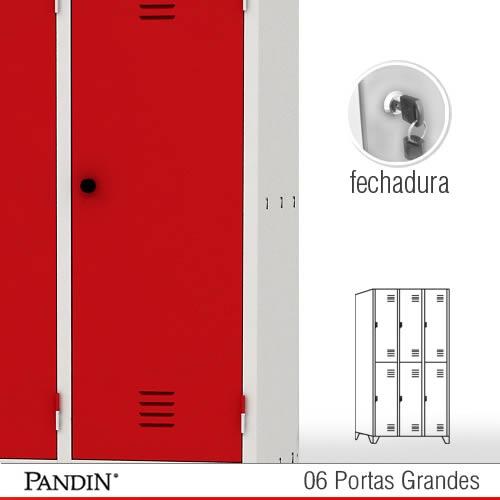Roupeiro de Aço 6 portas GFD26CC - FOTO 1