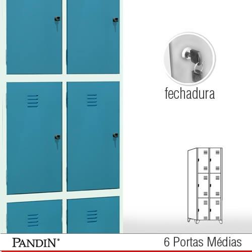Roupeiro de aço 6 portas MFD26CC - FOTO 1