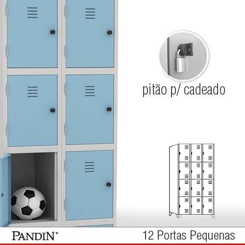 Roupeiro de aço Pandin 12 portas PPD26CC - FOTO 1