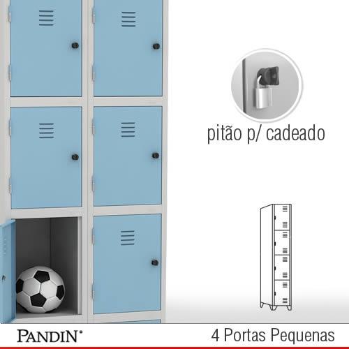 Roupeiro de aço 4 portas PPD26CC - FOTO 1