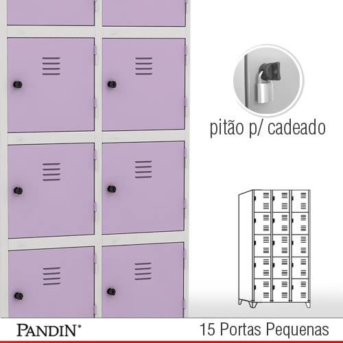 Roupeiro de aço Pandin 15 portas PD26C5C - FOTO 1