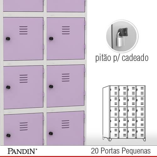 Roupeiro de aço Pandin 20 portas PD26C5C - FOTO 1