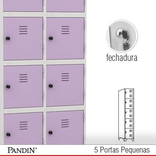 Roupeiro de aço 5 portas FD26C5C - FOTO 1
