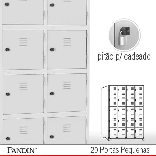 Roupeiro de aço Pandin 20 portas PD26C5
