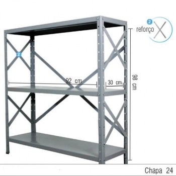 Estante com 3 prateleiras 30cm 2420SC