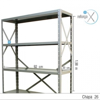 Estante de Aço 5 prateleiras 42cm 2620SC
