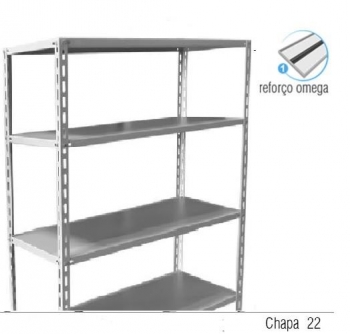 Estante de aço 6 prateleiras 42cm 2216CS Foto Estante de aço 6 prateleiras 42cm 2216CS