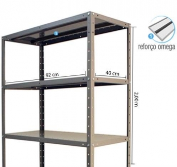 6 prateleiras em Aço 40cm 2620CS