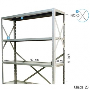 Estante de Aço 6 prateleiras 30cm 2618SC