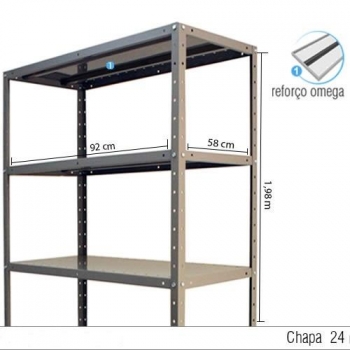 6 prateleiras 58cm 2416CS