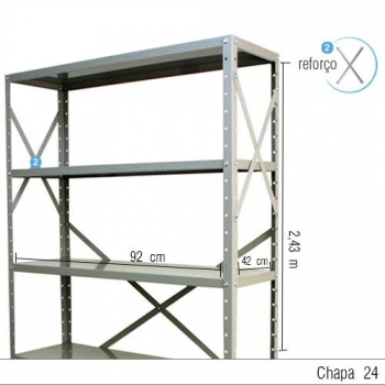 Estante com 7 prateleiras 42cm 2418SC Foto Estante com 7 prateleiras 42cm 2418SC