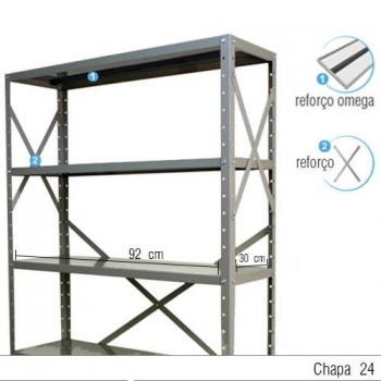 Foto Estante com 8 prateleiras 30cm 2418CC