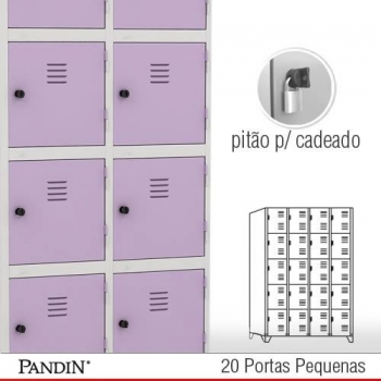 Roupeiro de aço Pandin 20 portas PD26C5C