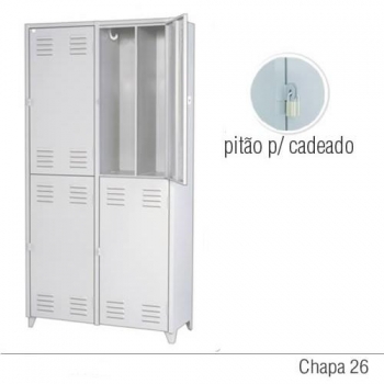 Foto Roupeiro de aço 4 portas PM26I