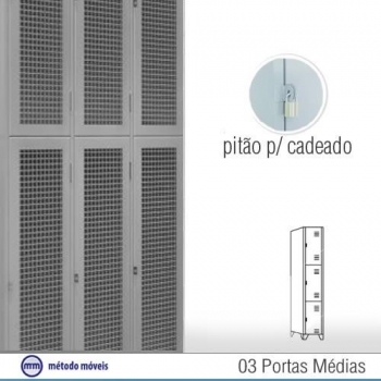 Roupeiro de aço 3 portas MPM26T