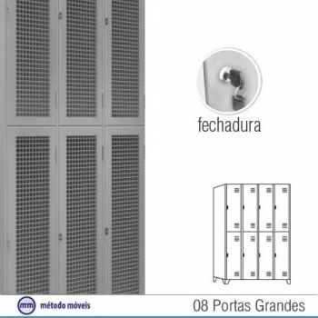Roupeiro de aço 8 portas GFM26T Foto Roupeiro de aço 8 portas GFM26T