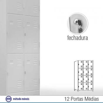 Roupeiro de aço 12 portas MFM24C3COL