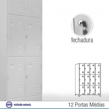 Roupeiro de aço 12 portas MFM22C3COL Foto Roupeiro de aço 12 portas MFM22C3COL