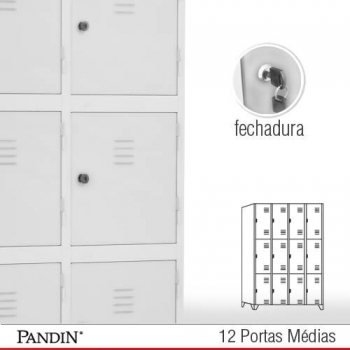 Roupeiro de aço 12 portas MFD26C