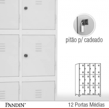 Roupeiro de aço Pandin 12 portas MPD26C