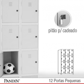 Roupeiro de aço Pandin 12 portas PPD26C