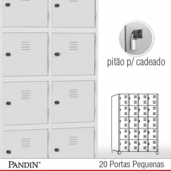 Roupeiro de aço Pandin 20 portas PD26C5 Foto Roupeiro de aço Pandin 20 portas PD26C5