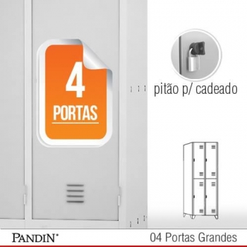 Foto Roupeiro de Aço Pandin 4 portas GPD26C
