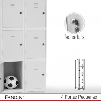 Roupeiro de aço 4 portas PFD26C